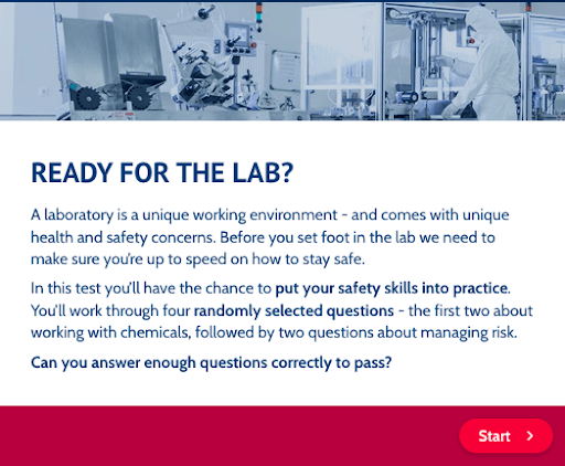 Compliance test with question pools
