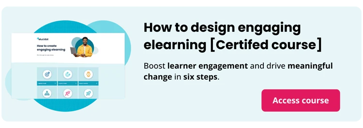 Engaging elearning design course CTA A