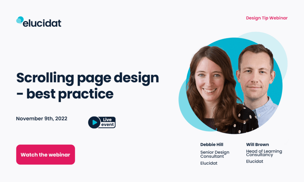 Scrolling page design webinar