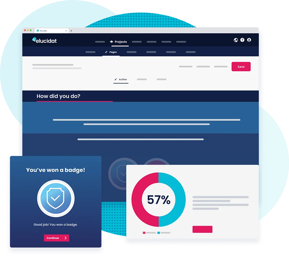 Create interactive content with badges and polls