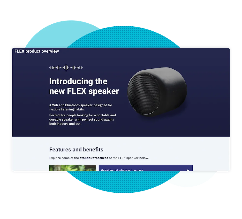 Product training example