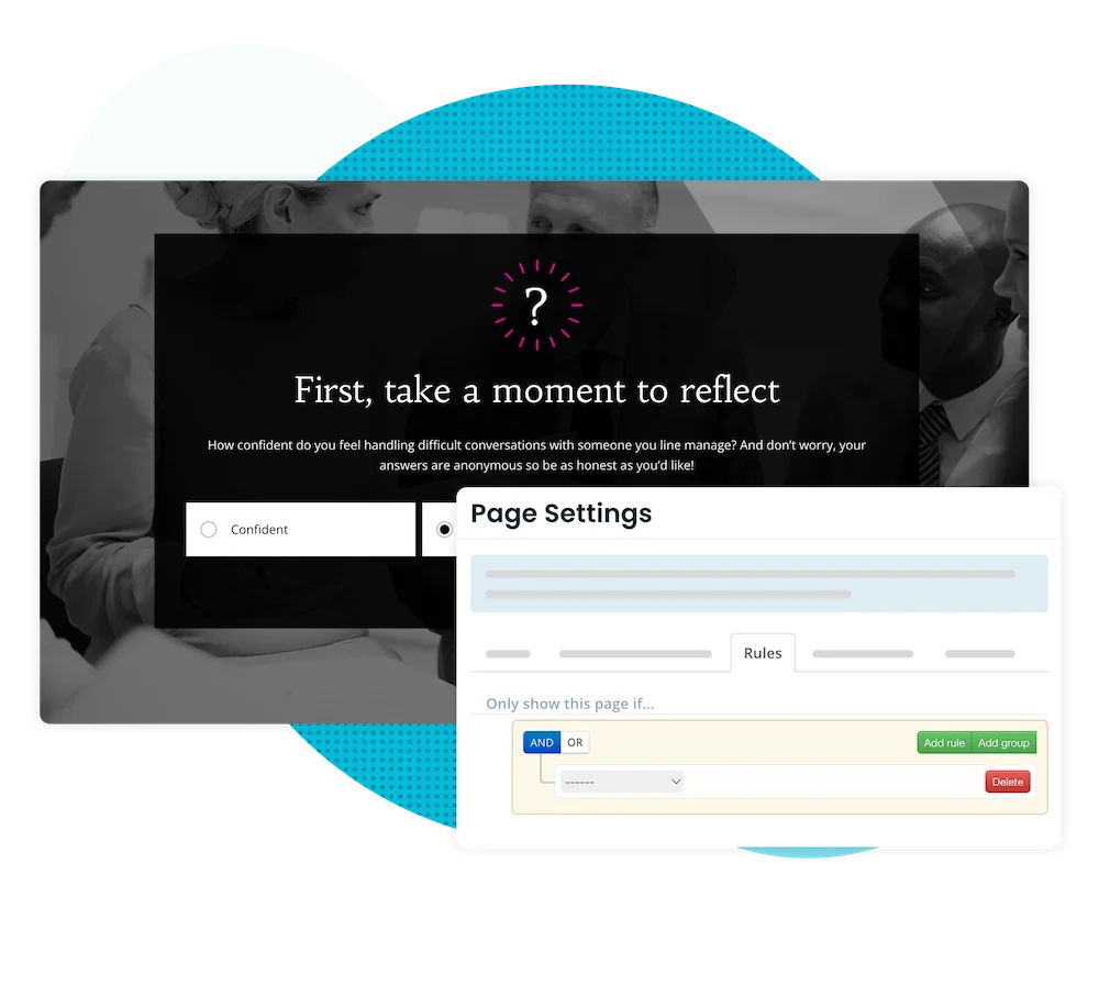 Use rules to create scenario-based training