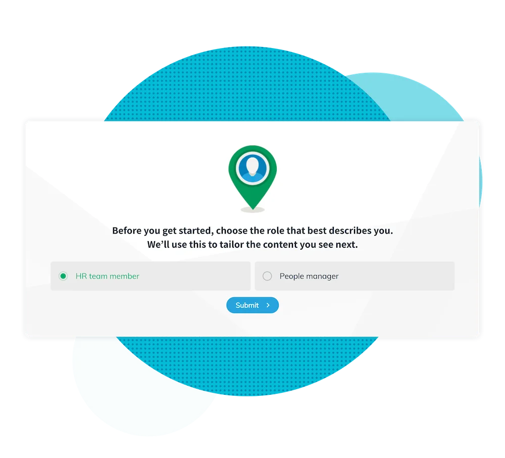 Roles selectors to create scenario-based training